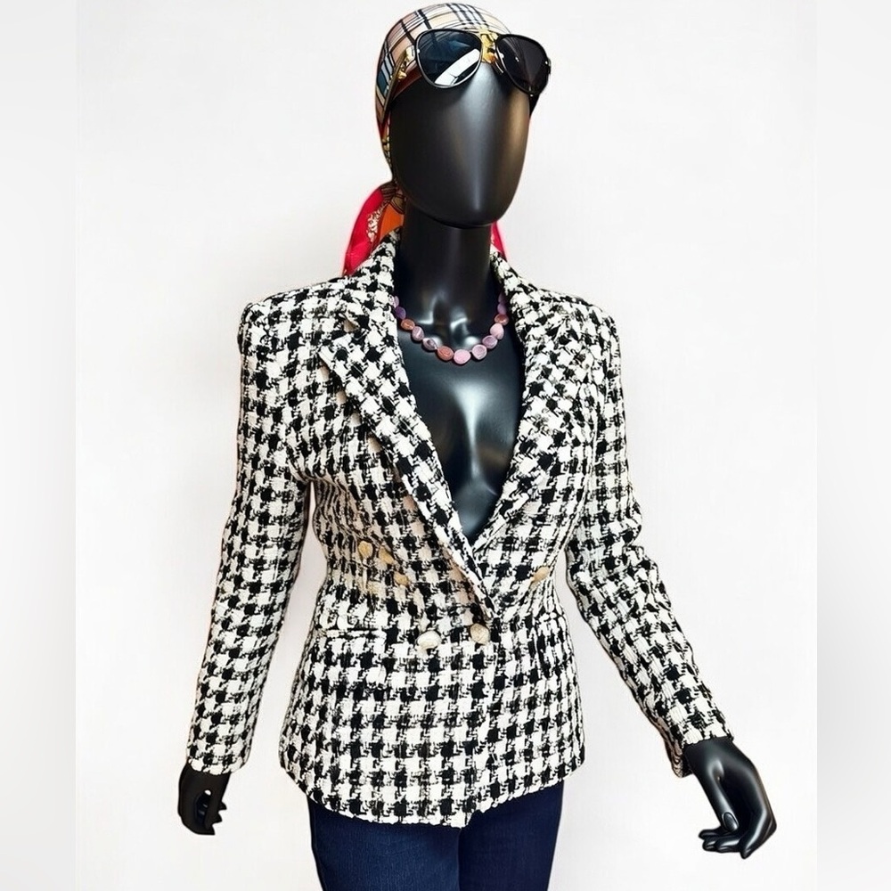 Generation Love Black and White Checkered Blazer